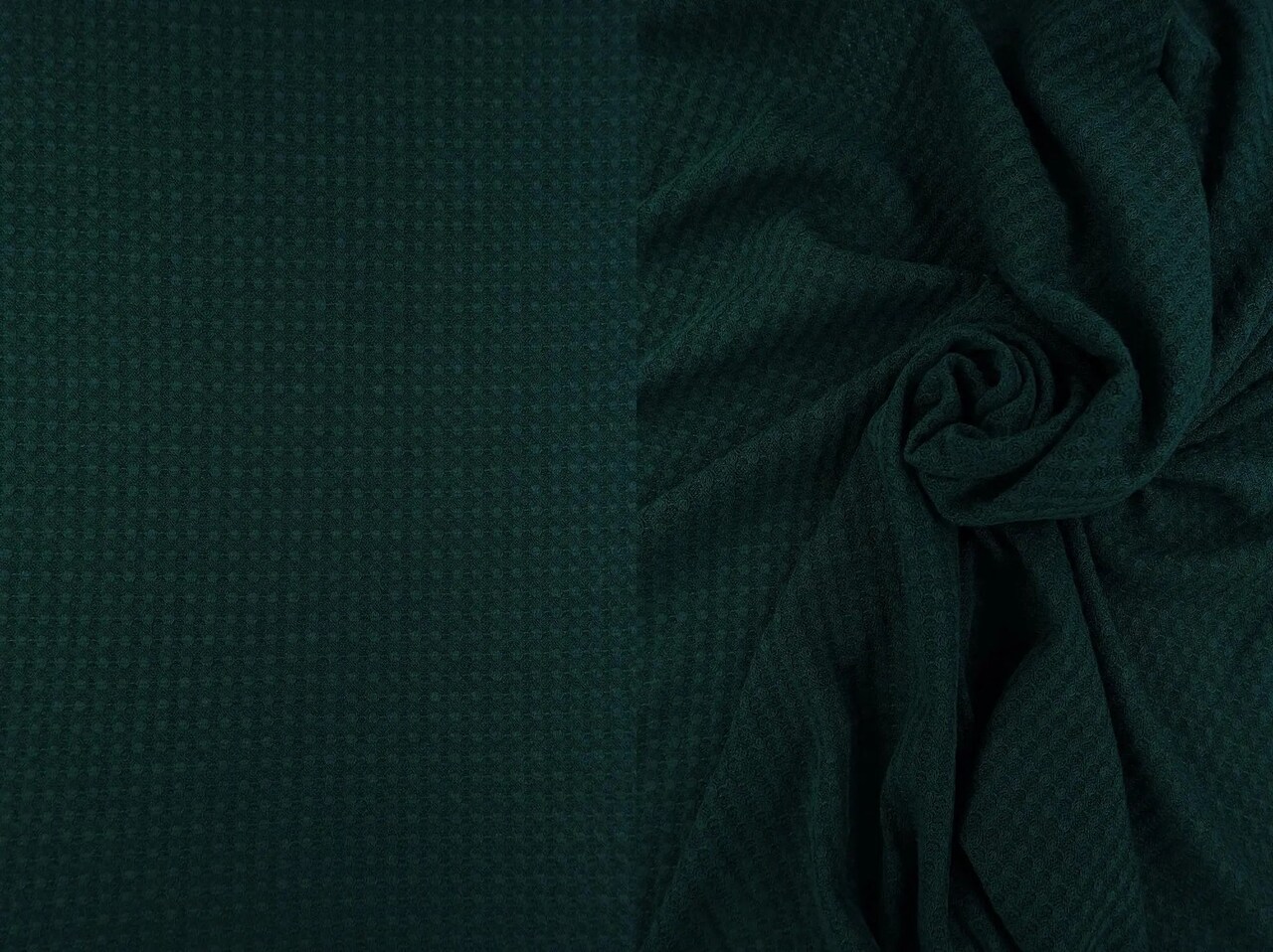 1 Yard Waffle Solid Knit Fabric 58/60″ Wide Polyester Rayon Spandex Blend